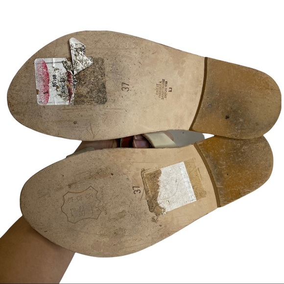 K. Jacques St. Tropez Slide Sandal In Nubuck Linen - Picture 8 of 8
